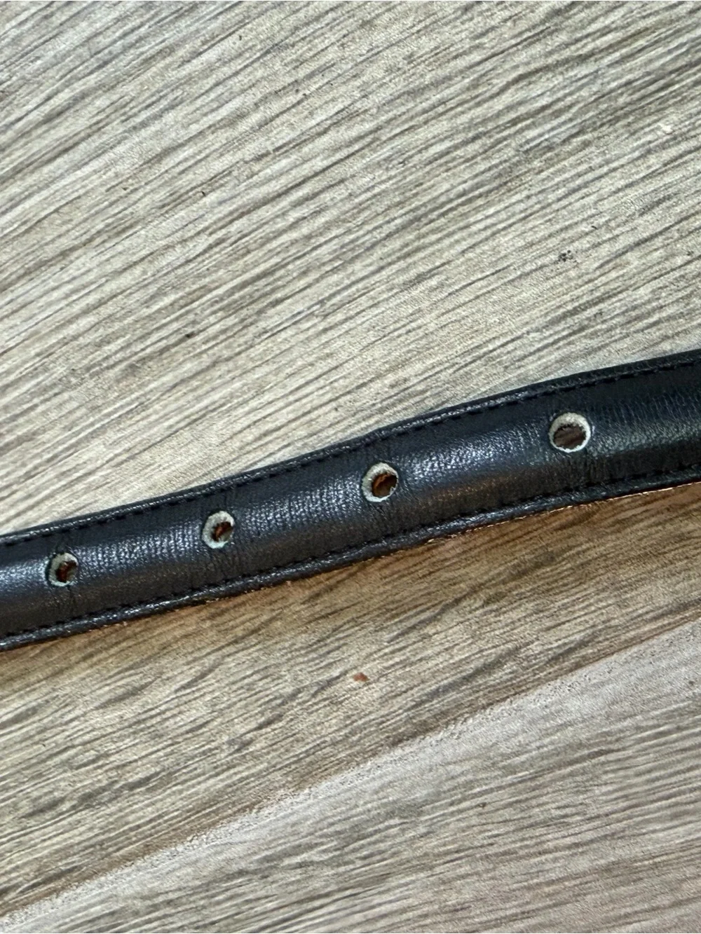 Coach Vintage 2801 Black Skinny Leather Belt Women's Y2K Brass Buckle Size 28